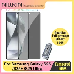 NILLKIN Full Coverage Privacy Glass for Samsung Galaxy S25, S25+, S25 Ultra, Dust-Free Alignment, Anti-Glare, Privacy Protection
