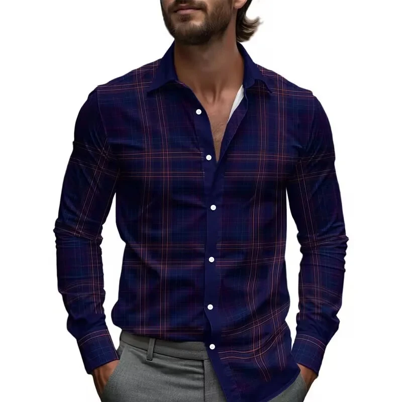 2025 Men's Floral Shirt Button Shirt Long Sleeve Fashion Designer Casual Daily Holiday Spring Summer Lapel Button ，