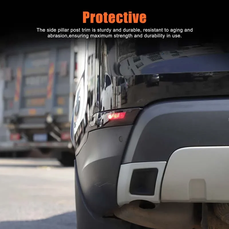 

Для Land Rover Discovery 5 2017-2020 задняя противотуманная фара черная пленка Автомобильная противотуманная фара черная декоративная пленка ABS прозрачный серый 2 шт.