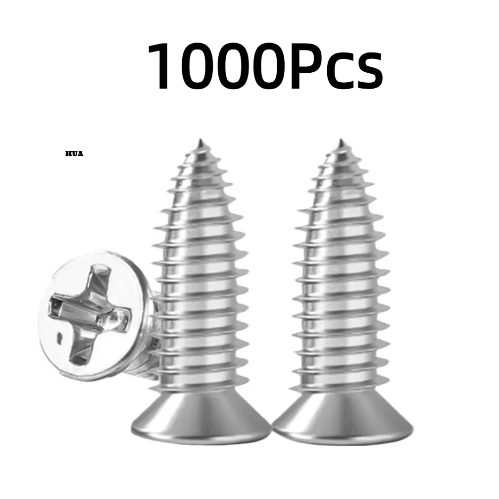 

wholesale 1000Pcs Light steel keel special screw flat head self-tapping small fat head thin thread fine thread screwa 2025 new