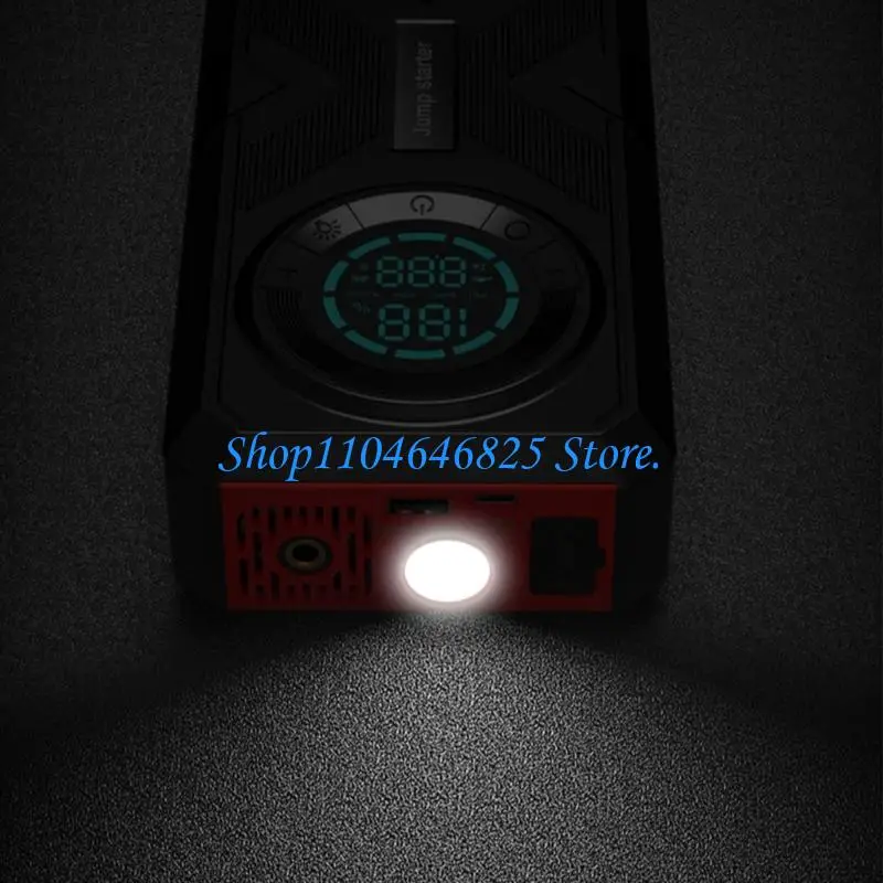 Intelligent Safety Protected Portable Auto Jump Starter and Tire Inflator with illuminations for Cars SUVs Trucks