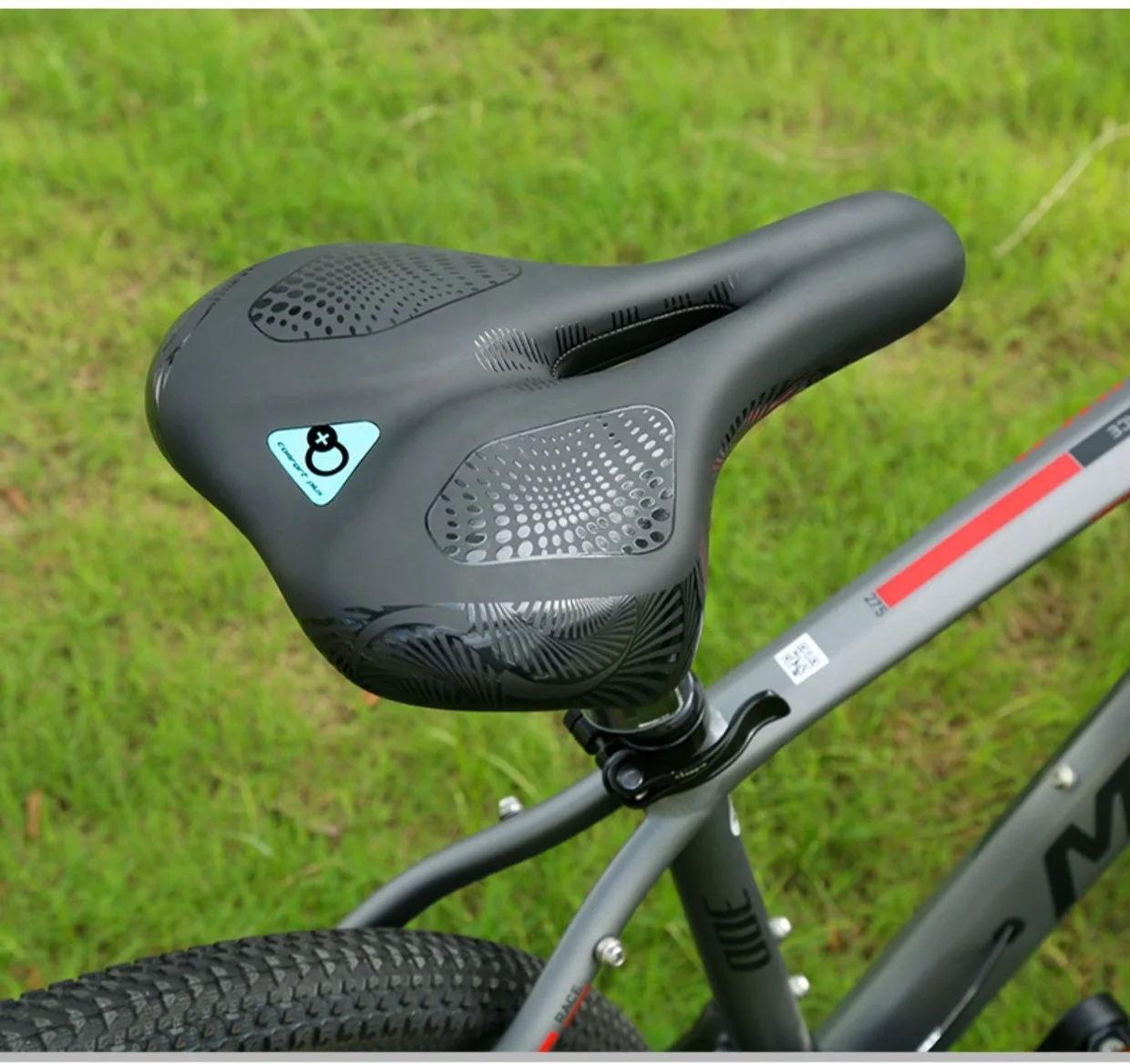 

Bicycle Saddle, Ergonomic Hollow Cushion, Comfortable Steel Rail Seat for MTB Road Bike E-bike