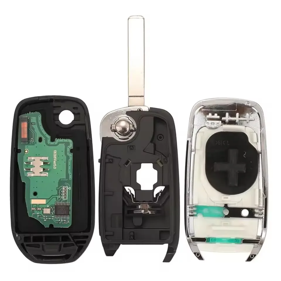 KEYECU Replacement Uncut Flip Remote Key FOB 3Buttons 433MHz PCF7961M 4A for LADA VESTA / X-RAY 2015+ LARGUS FL 2021+ TWB1G767