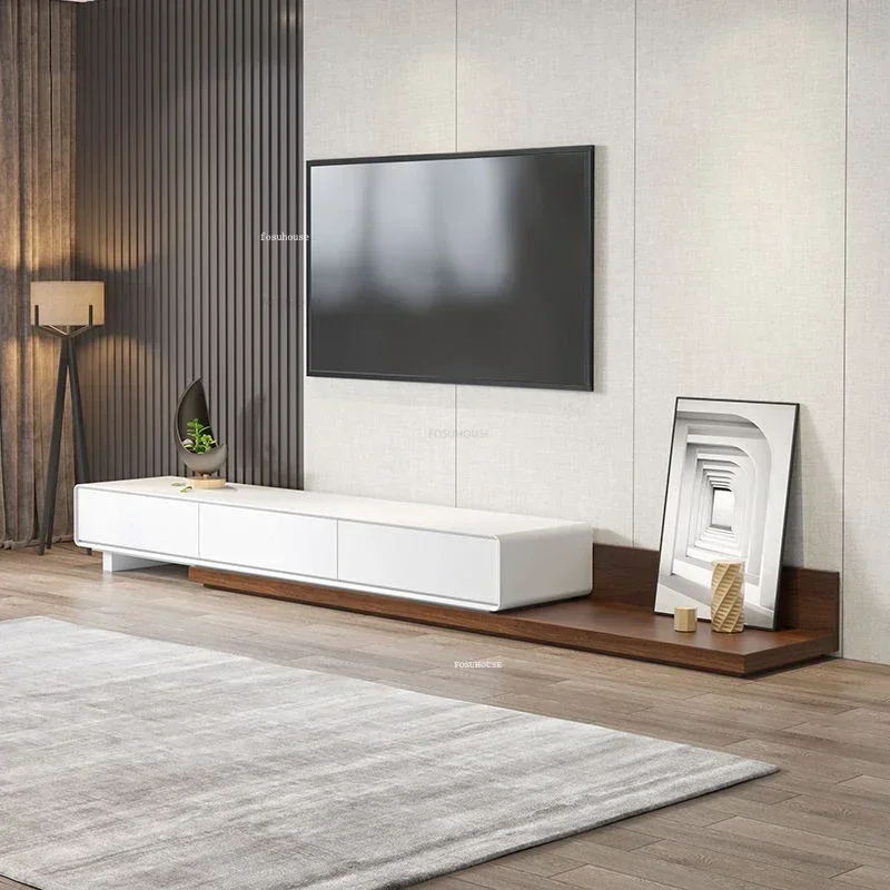 

Clearance Retractable Tv Stand Cheap Modern Living Room Table Solid Wood Storage Cabinet Designer Luxury Nordic Furniture Home