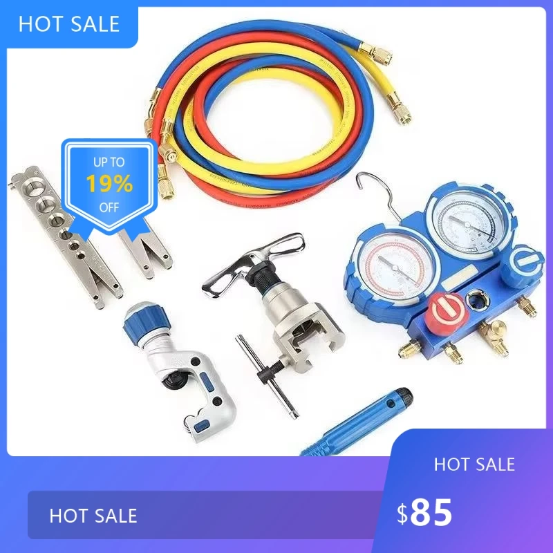 0728 Kit de herramientas de refrigeración integrada, Kit expansor con prensa de refrigerante R410, precio bajo, VTB-5B
