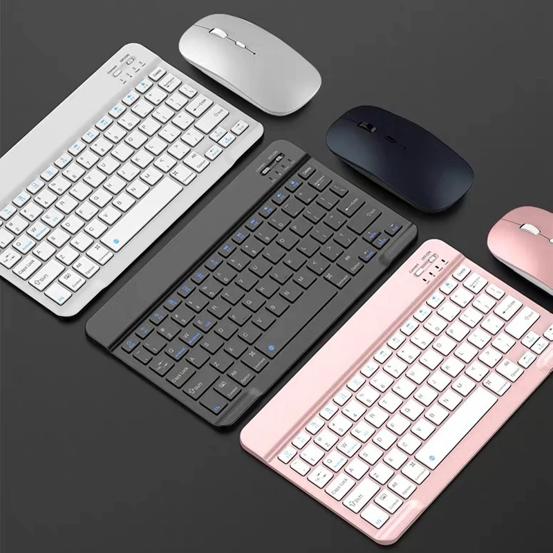 Russian Bluetooth Wireless Keyboard for Tablet ipad Keyboard and Mouse Mini Russian Keyboard Kit for ipad Pro 12 9 Air 4 S6 Lite