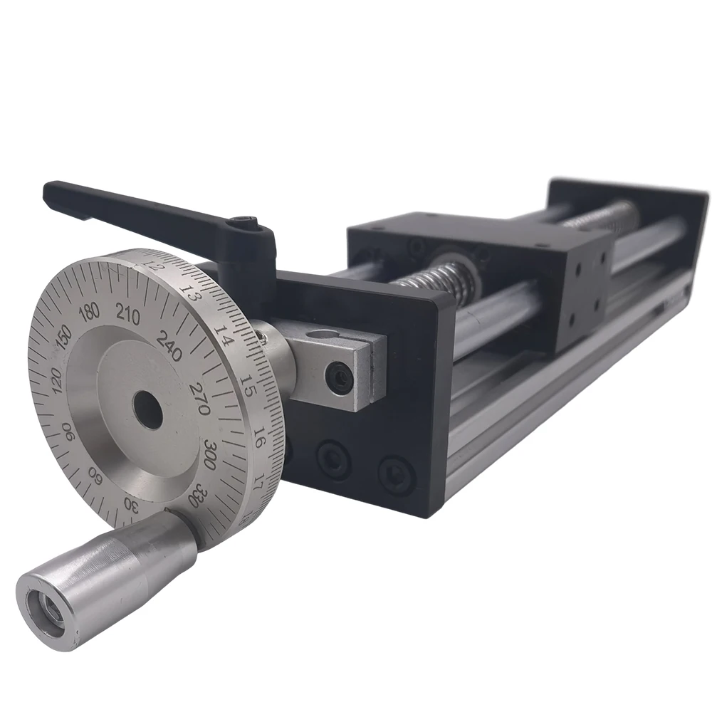 Workbench Linear Guide Manual Sliding Table 100~500MM Stroke Ballscrew SFU1204/1605/1610 Handwheel Linear Stage CNC table saw