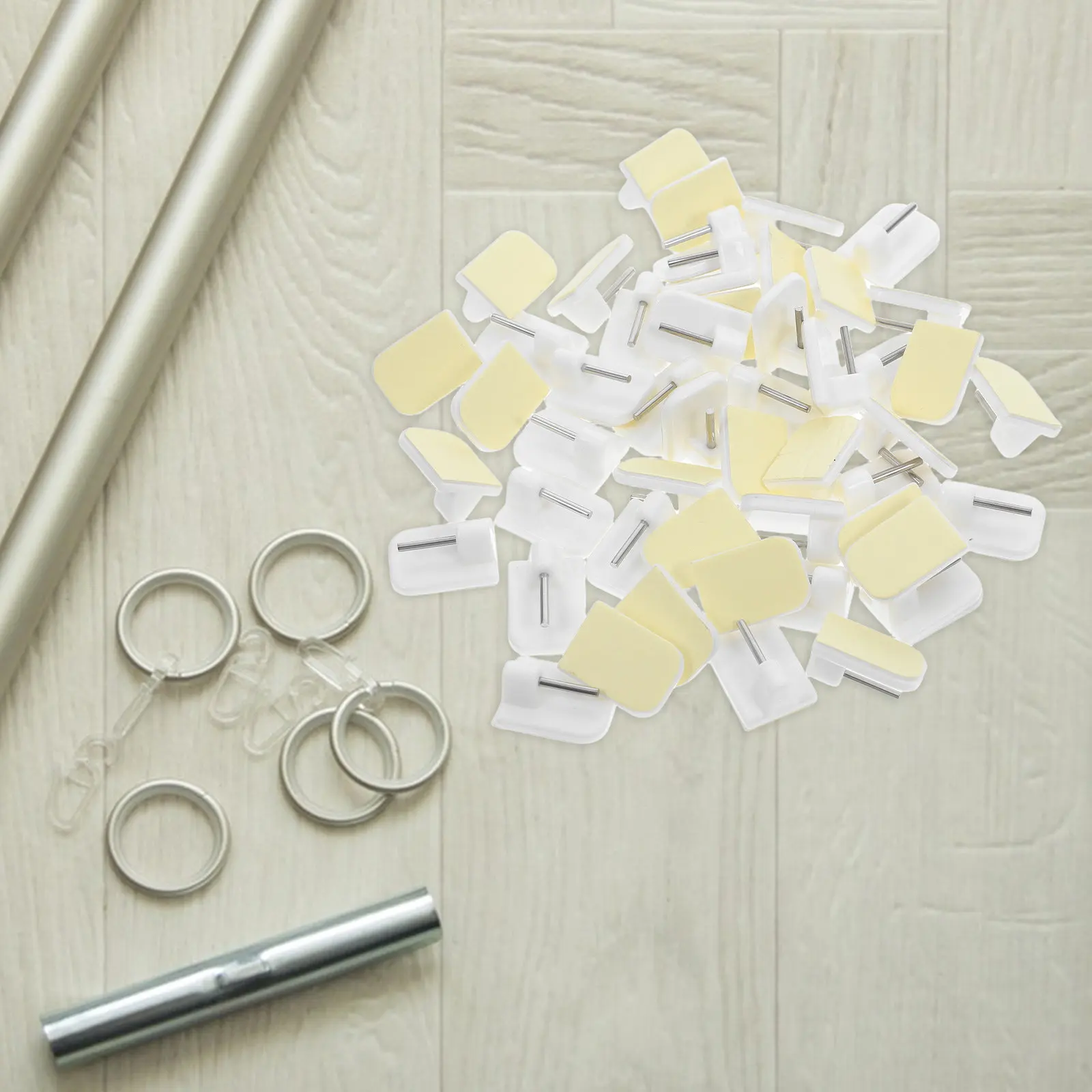 

50Pcs Plastic Window Blind Hooks White Fixed Curtain Hangers Blinds Curtain Position Hooks Sturdy Replacement Accessories