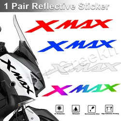 For Xmax 250 125 300 400 XMAX250 xmax125 Reflective Motorcycle Scooter Stickers Emblem Logo Decals Waterproof Accessories