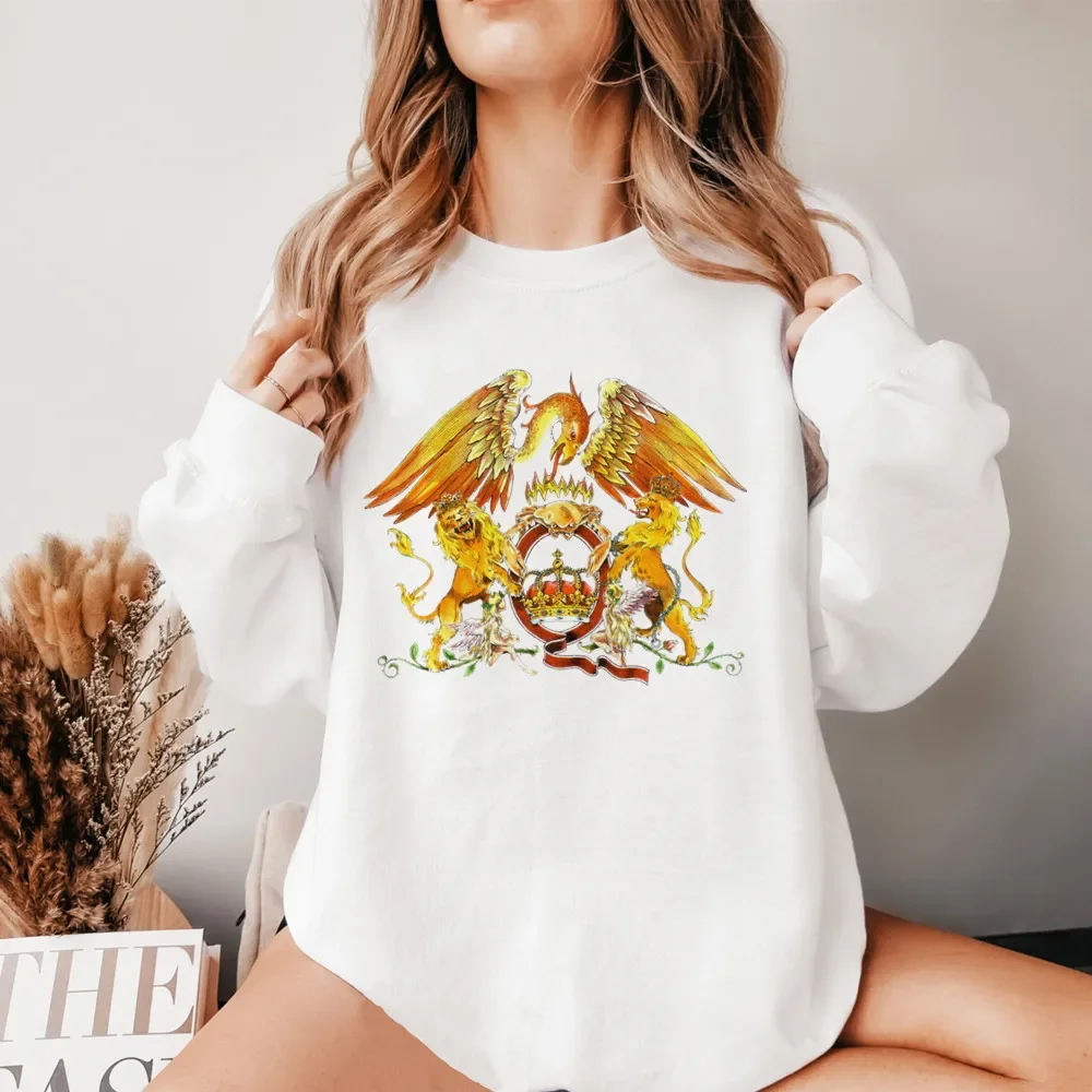 Freddie Mercury The Queen Music Rock Band Printed Hoodies Autumn Sweatshirts Women Long Sleeve Casual Personaity Kawaii Clothes