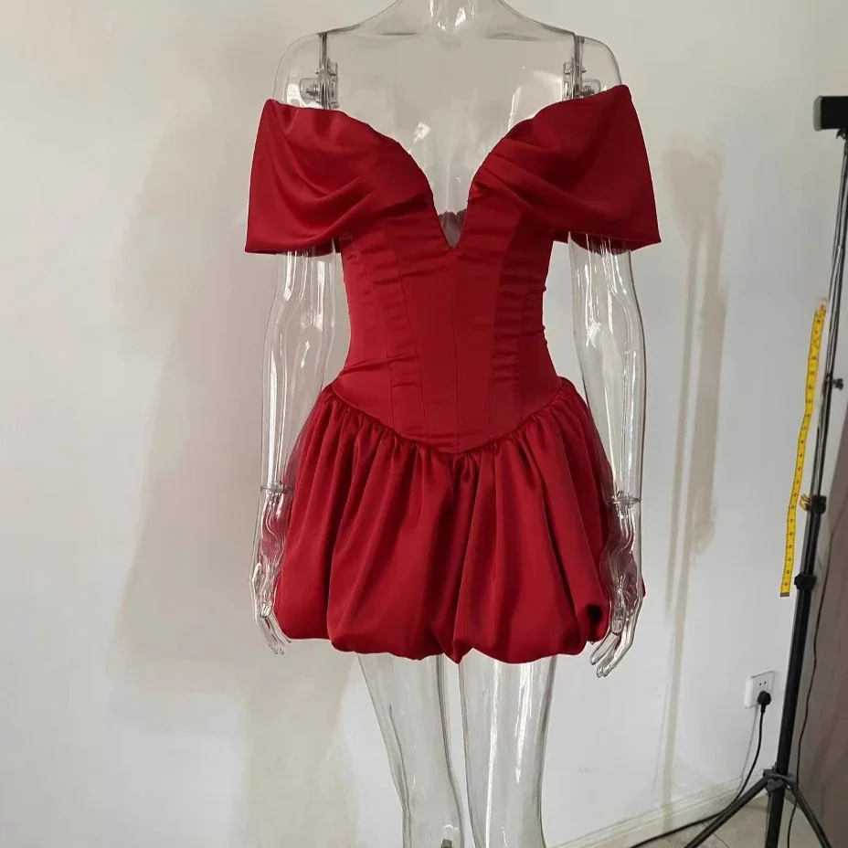 Robe de soirée élégante pour femmes, tenue d'anniversaire, Sexy, col en V, épaules dénudées, robes moulantes en arête de poisson, nouvelle collection 2025