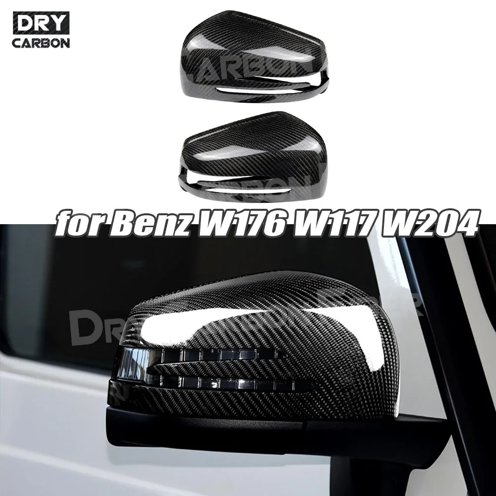 Carbon Fiber Side RearView Mirror Cap Trim Covers for Mercedes Benz A C CLA GLA CLS Class W176 W117 W204 W212 W218 W207