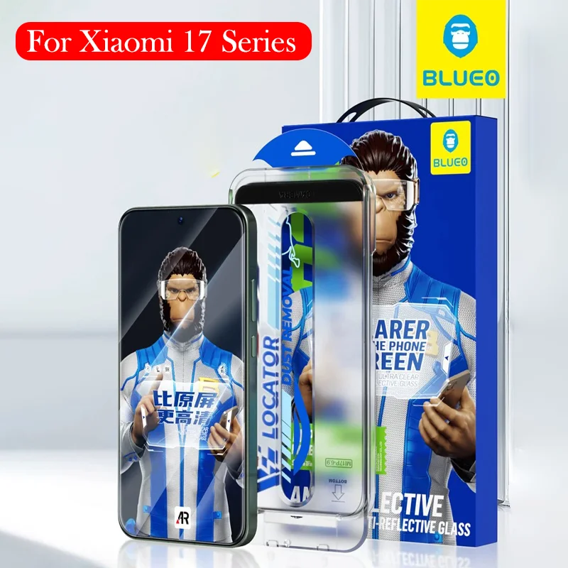 

Закаленное стекло Blueo для Xiaomi 17 Pro Max, пленка для установки без пыли, защитная пленка для экрана для Xiaomi 17 Pro