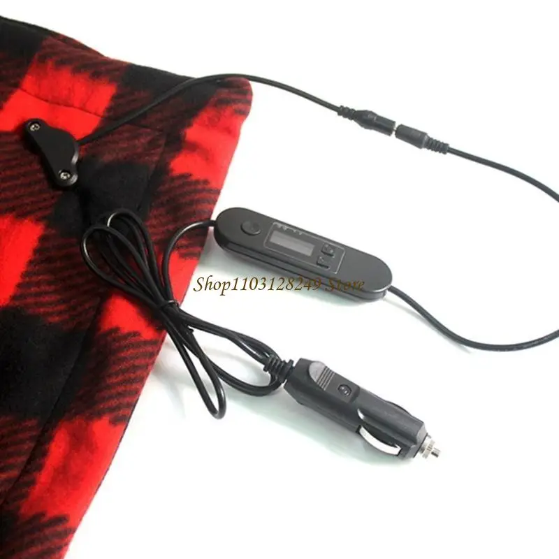 N5KD Heated Electric Pad Heating Throw 4 Heating Levels & 1 Hour for 12Volt Car