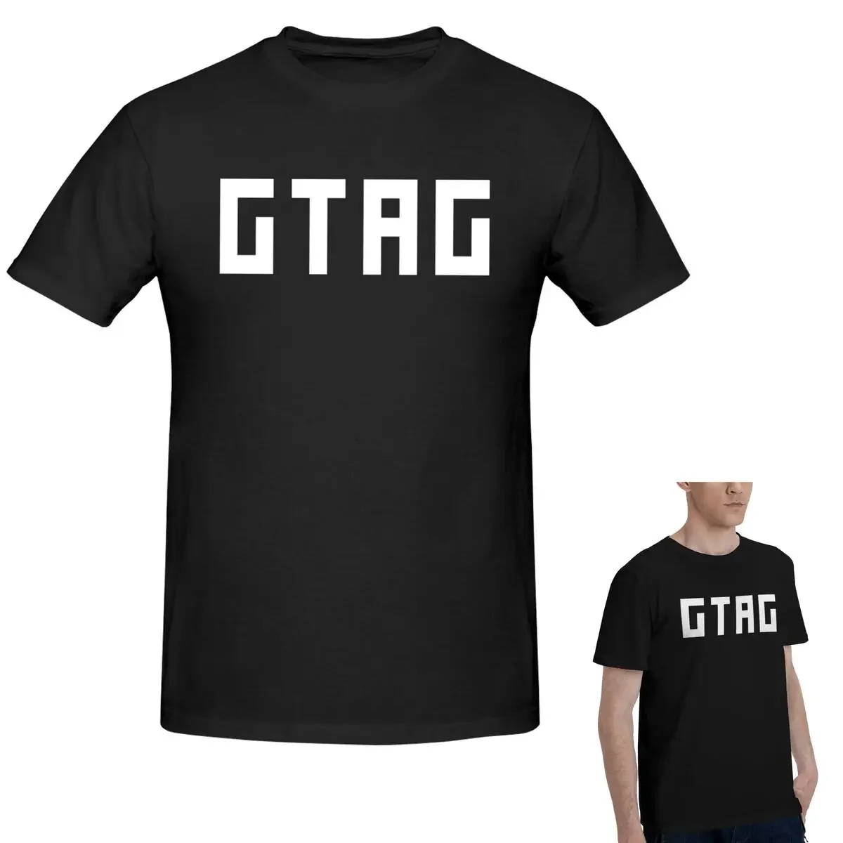 

100% Cotton Unofficial Gorilla Tag "GTAG" Logo Merch T-Shirt Men's Classic Oversized T Shirt Men Crew Neck Summer Shirts Tops