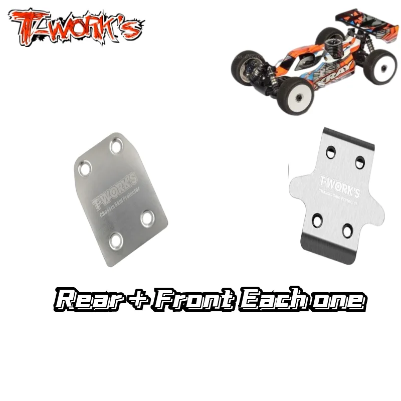 T-WORKS Xray XB8 22/21/20/19/18/17/XB9 Front Rear Chassis Skid Protector anti-scratch sheet chassis protection board Reduce wear