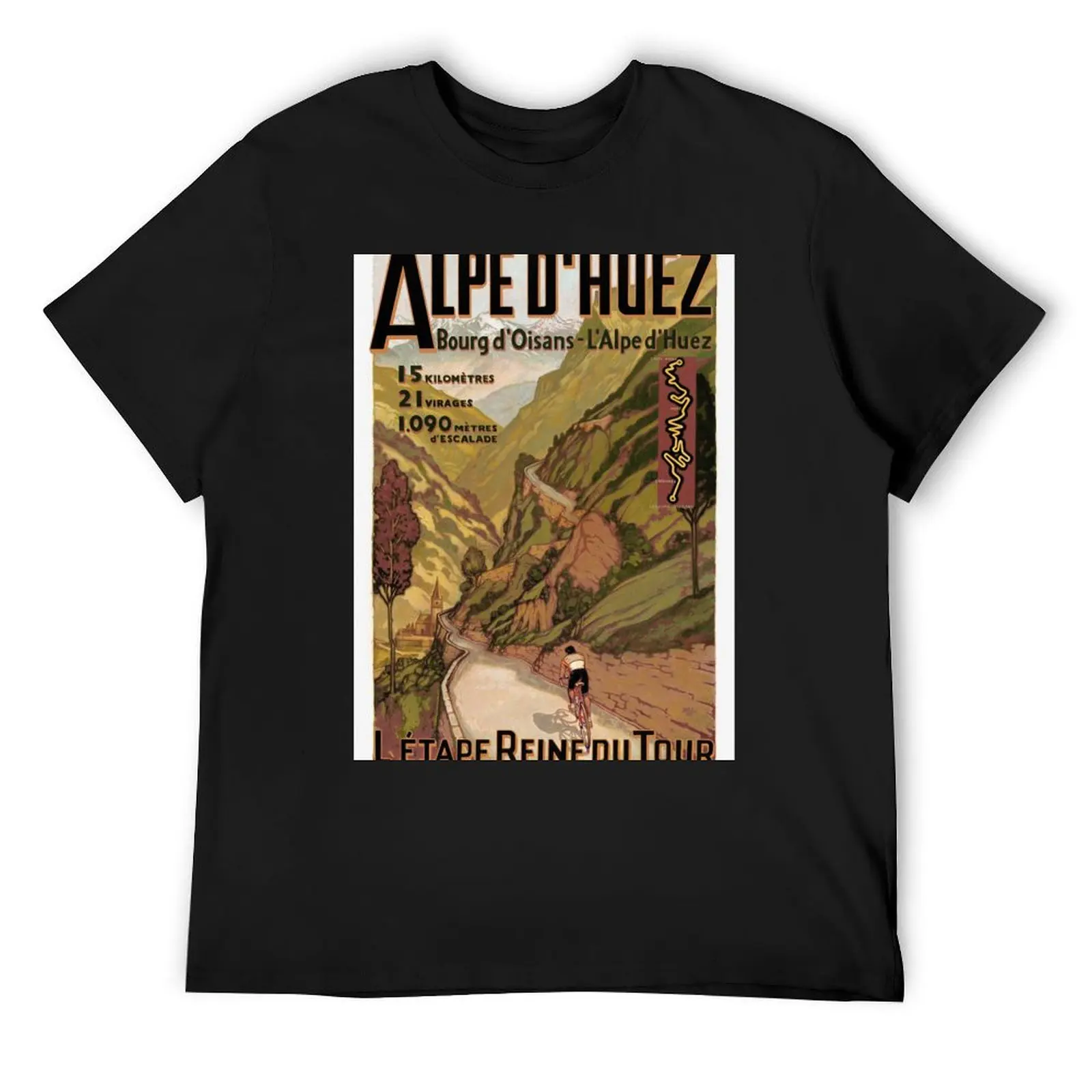 Vintage French Swiss Alps sport bicycle poster T-Shirt shirts graphic designer shirts mens vintage t shirts