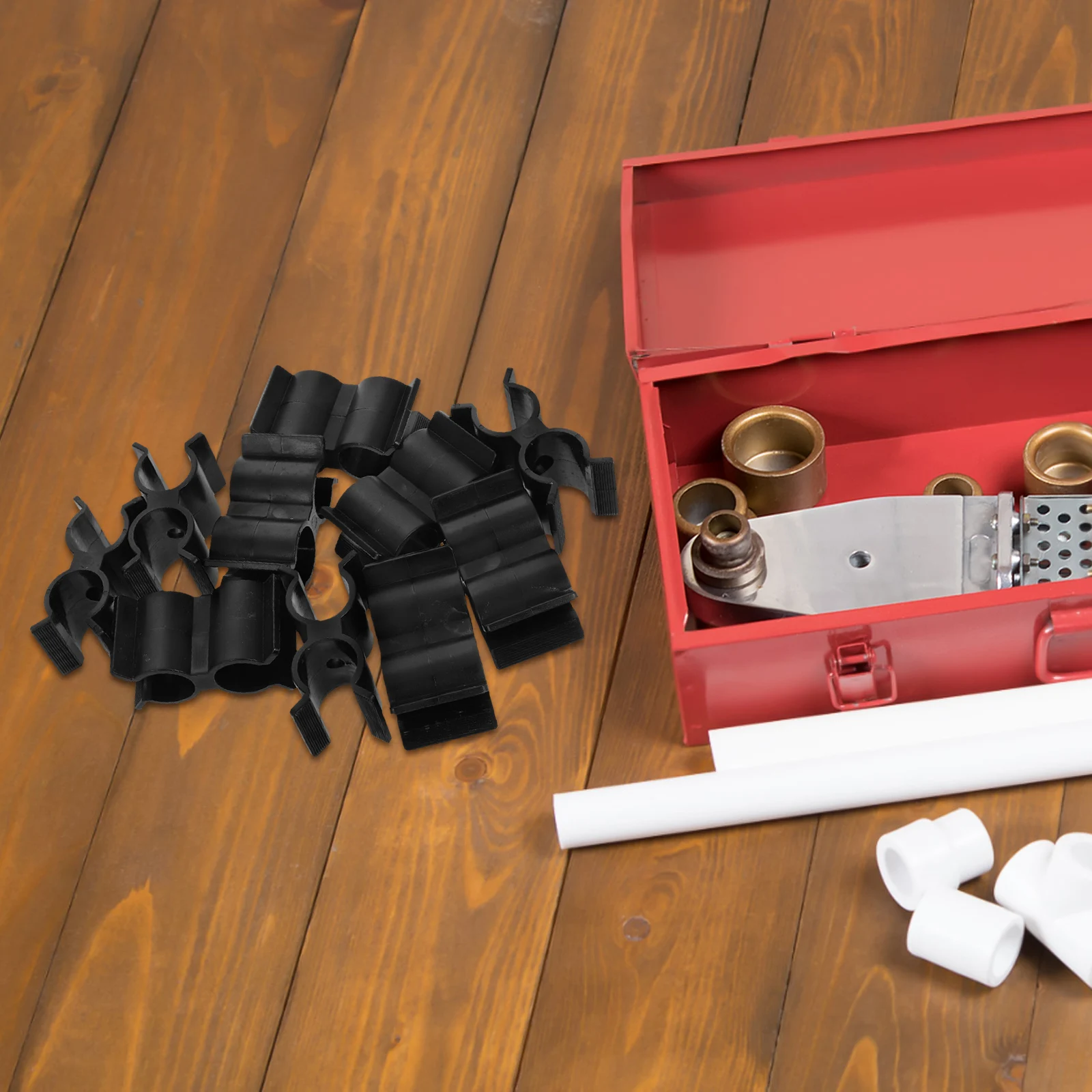 

10pcs Accessories Double Pipe Clamps Yacht Boat Panel Supports Tensioners Nylon Fence Rail Clips Broom Pole