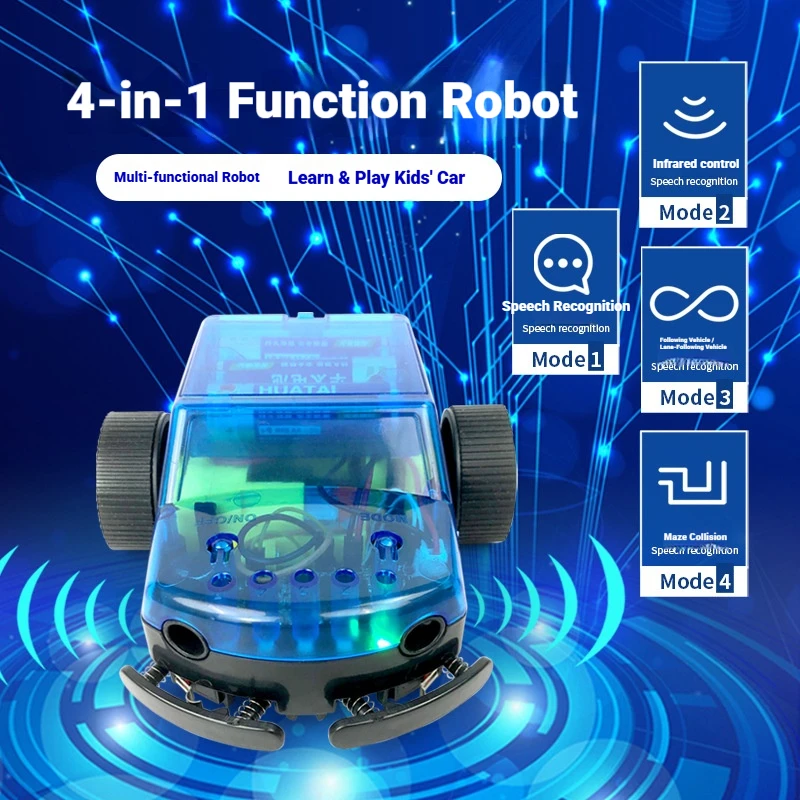 

Набор для научных экспериментов, развивающая игрушка-машинка для детей, интеллектуальный конструктор, многофункциональный индукционный робот-игрушка, PU