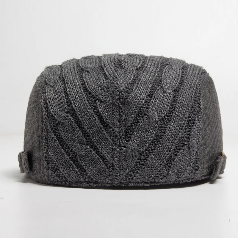 Boina gruesa y cálida para hombre y mujer, gorro de ganchillo informal, Top suave a la moda, otoño e invierno, novedad de 2024