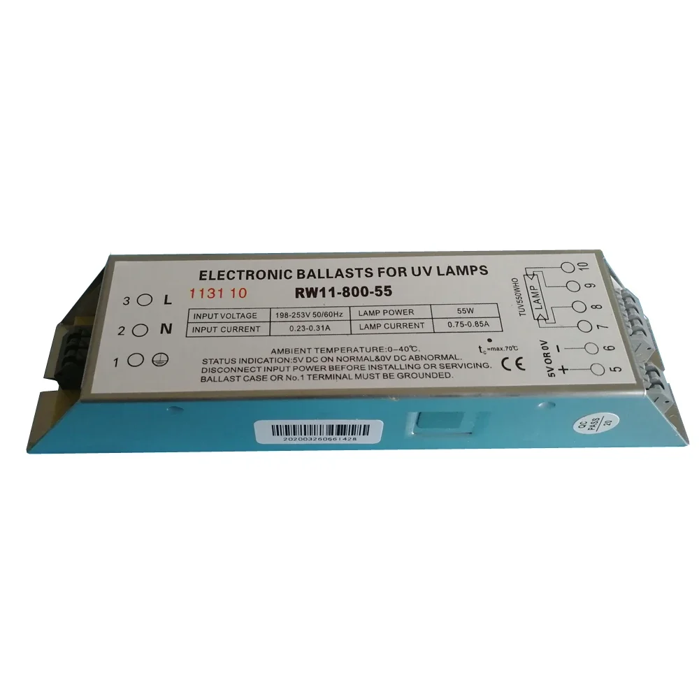 Germicidal Lamp Electronic Ballasts for UV Lamps Ballast  RW11-800-55 UV Lamps 55W