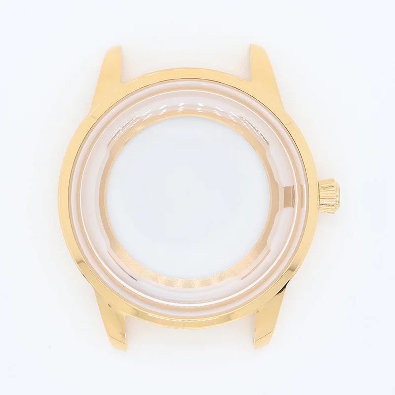 40MM 실버 Presage 칵테일 시간 NH35 NH38 Mod 교체 부품 용 기계식 시계 케이스