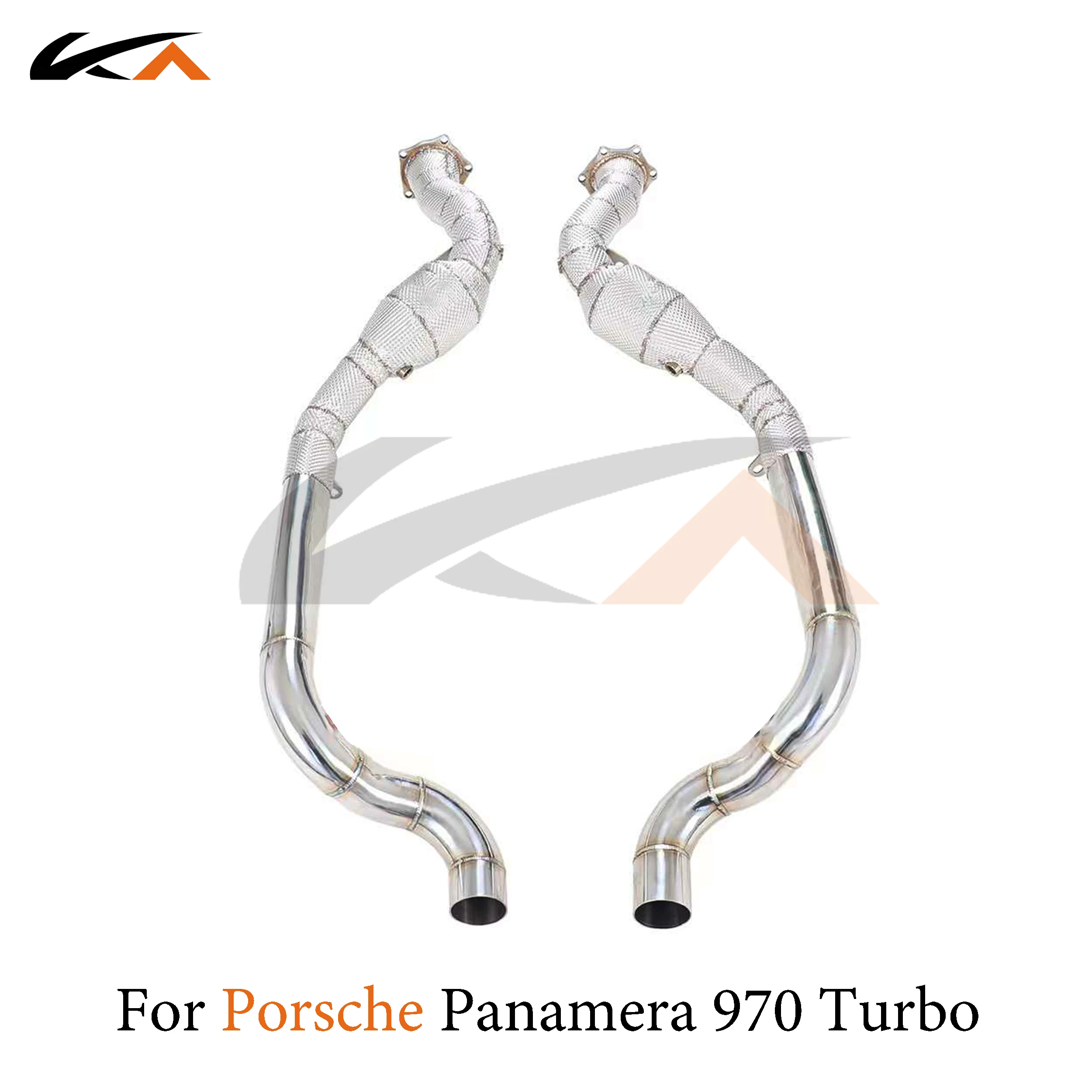 

KA Tuning exhaust system header stainless downpipe for Porsche panamera 970 Turbo 4.8T axle pipe catalysis heat shield