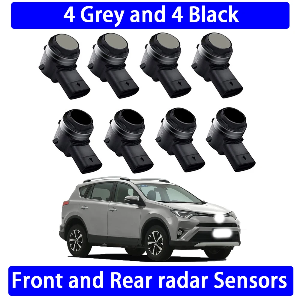 ZhuCamX Voor Achter Parkeersensor Assistentie Backup Radar Zoemer Systeem voor Toyota RAV4 XA40 2013 2014 2015 2016 2017 2018