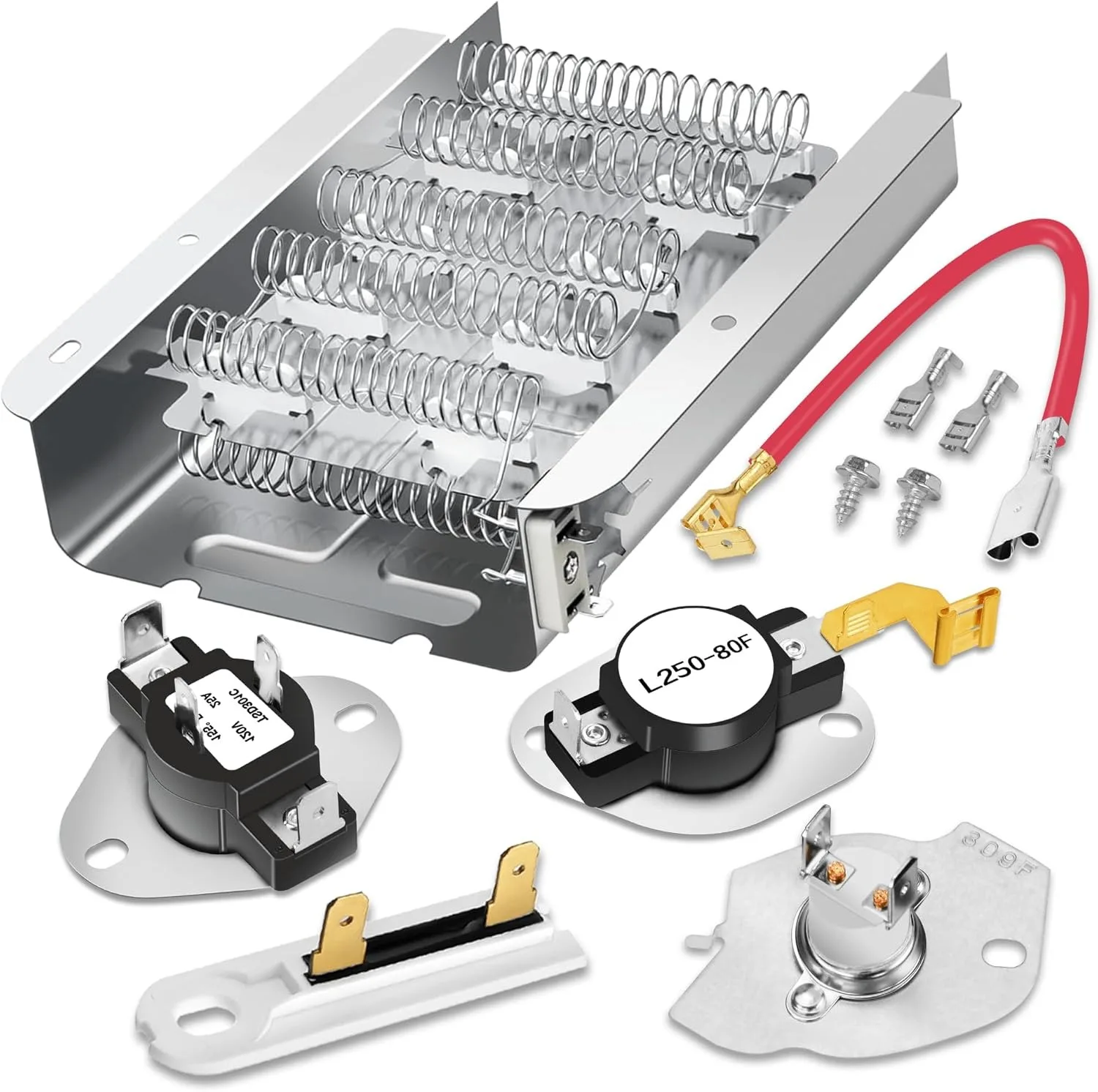 Dryer Heating Element Kit 279838 W10724237 Compatible with Whirlpool Wed4815EW1,