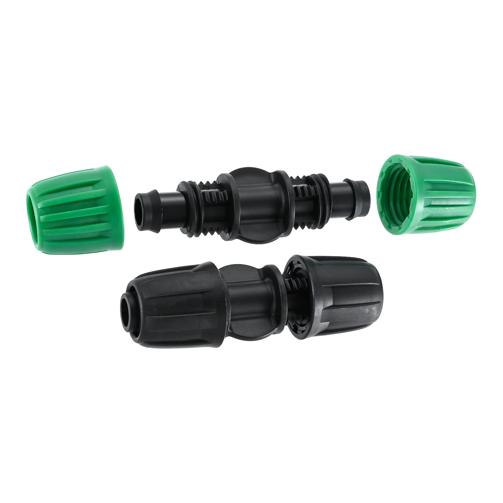 1Set Tubing Irrigation Fittings Kit 1/2 ID x 0.6-0.63 OD 16 mm Drip Irrigation Barbed Connectors Include Switch Valves Tees