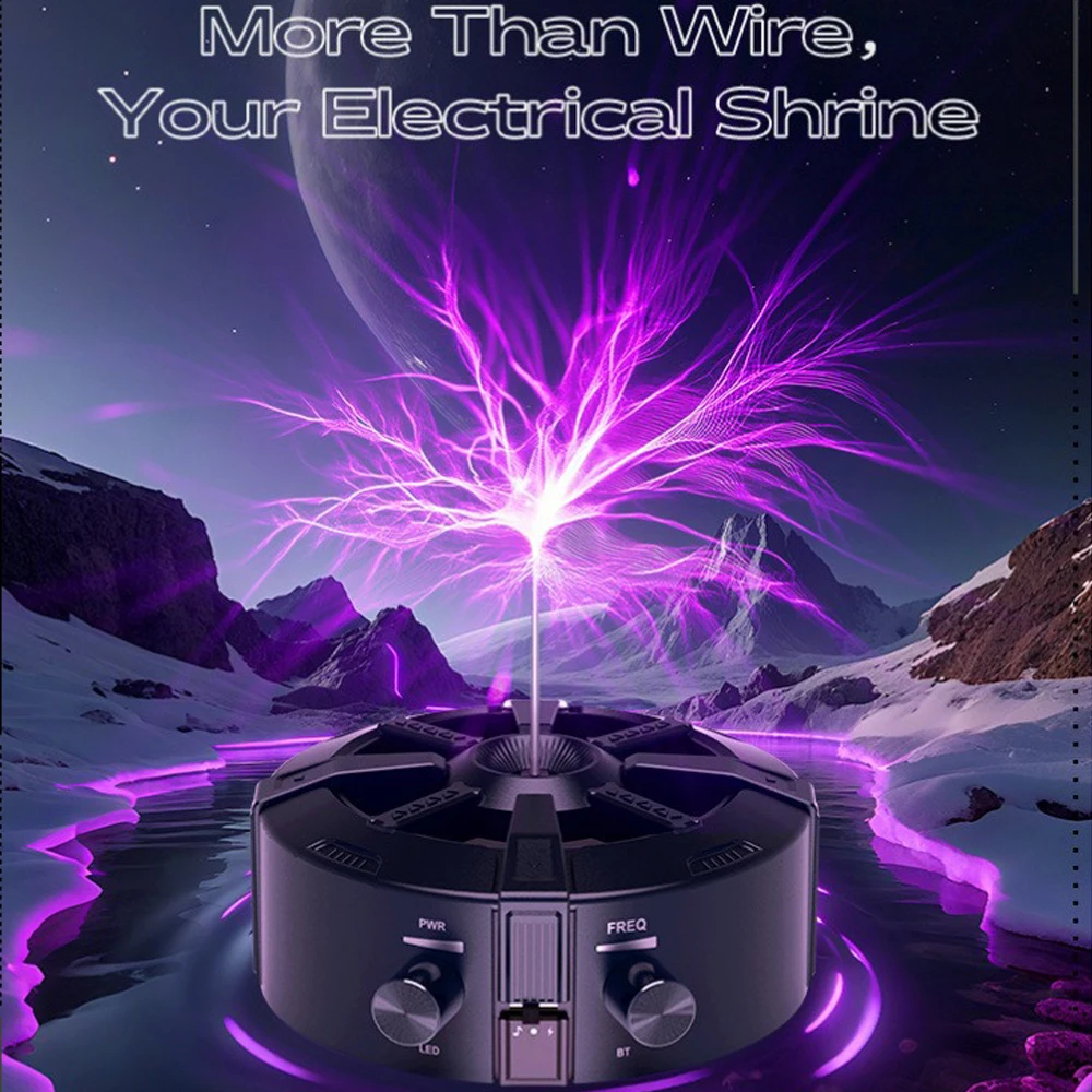 

New Tesla Coil Musical Speaker Artificial Lightning Bluetooth Music Tesla Coil Arc Plasma Wireless Transmission Experiment Model