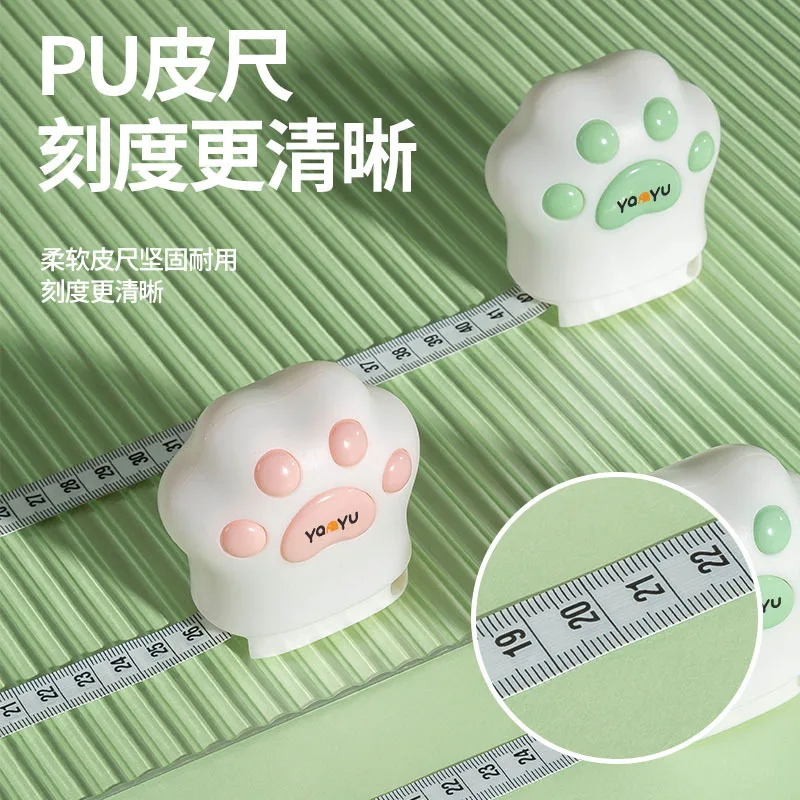 Tape Measure Waist Measurement Cat Claw Home Macaron Creative Double-sided Scale 2 PCS