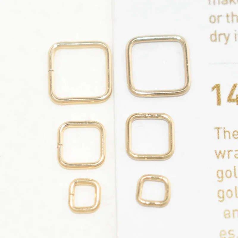 14K Gold Filled Square Jump Rings, Gold Filled Jump Rings, Bulk Jump Rings, Open /Closed Jump Ring, Jewelry Findings 6/8mm