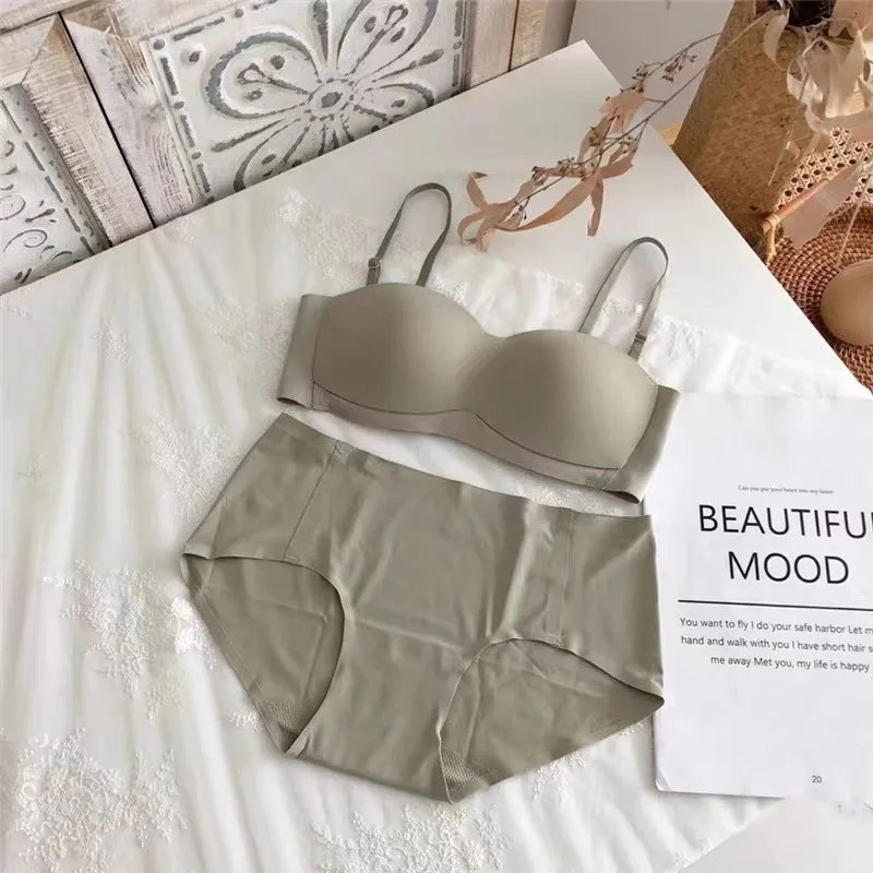 Sujetador sin tirantes para mujer, push-up invisible, sin aros, lencería sin tirantes, cómodo para uso diario, sin costuras, tallas S-XL
