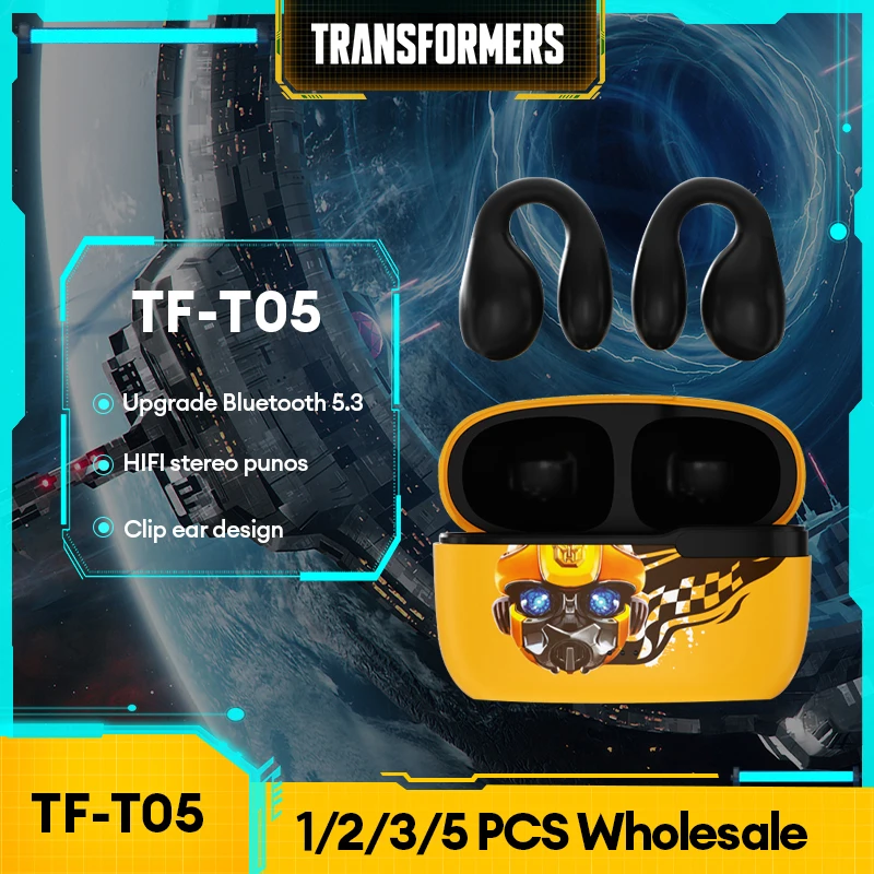 Choice TRANSFORMERS TF-T05 Wireless Bluetooth Sport Earphones Low Latency HiFi Sound Headphones Music Gamer Earbuds Bumblebee