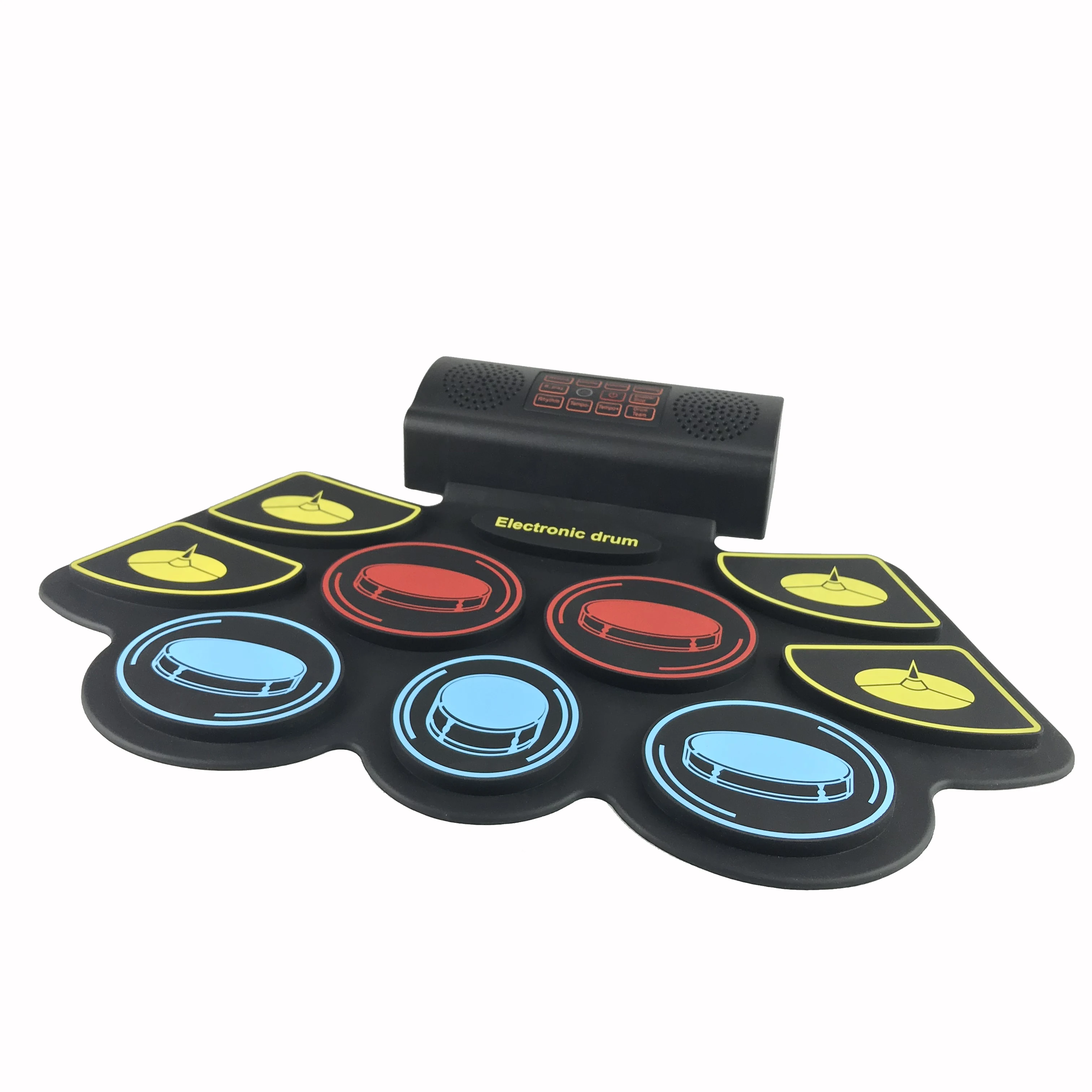 

Hooqu Roll Up Portable Drum Set Electronic Silicone Rainbow Drum Pad For Kids And Adults Gifts