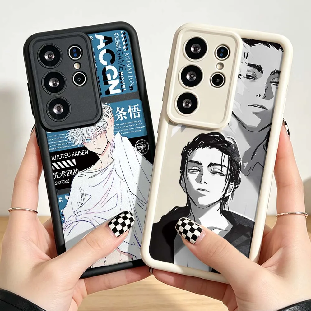 Anime Gojo Saturo Cover For Samsung Galaxy S26 S25 S24 S23 S22 S21 S20 Ultra Plus FE 5G Eye Ladder Phone Case