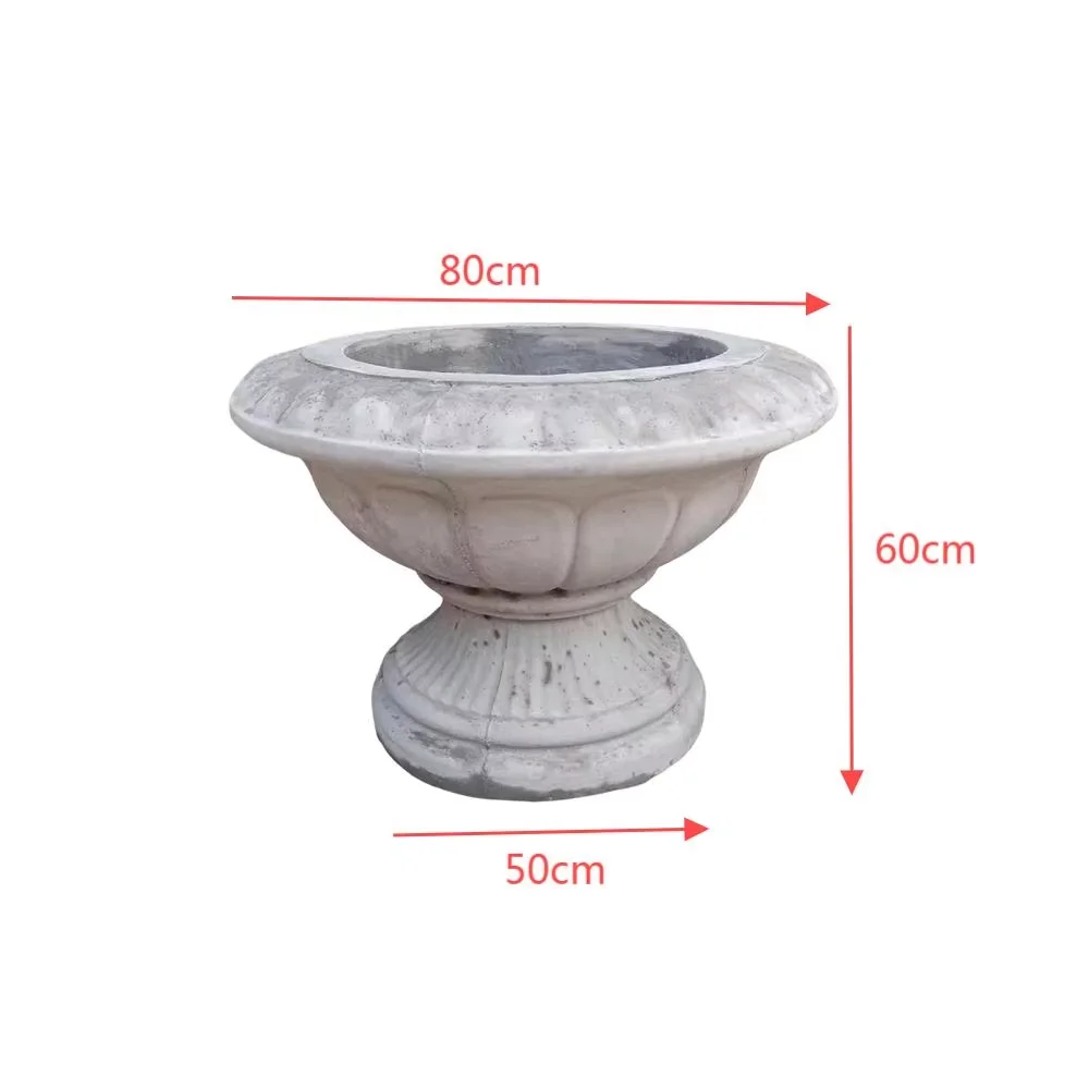 Thickened ABS Plastic Flowerpot Mold Roman Urn Planter Mould DIY Concrete Cement Vase Casting Mold for Villa Yard Outdoor Decor