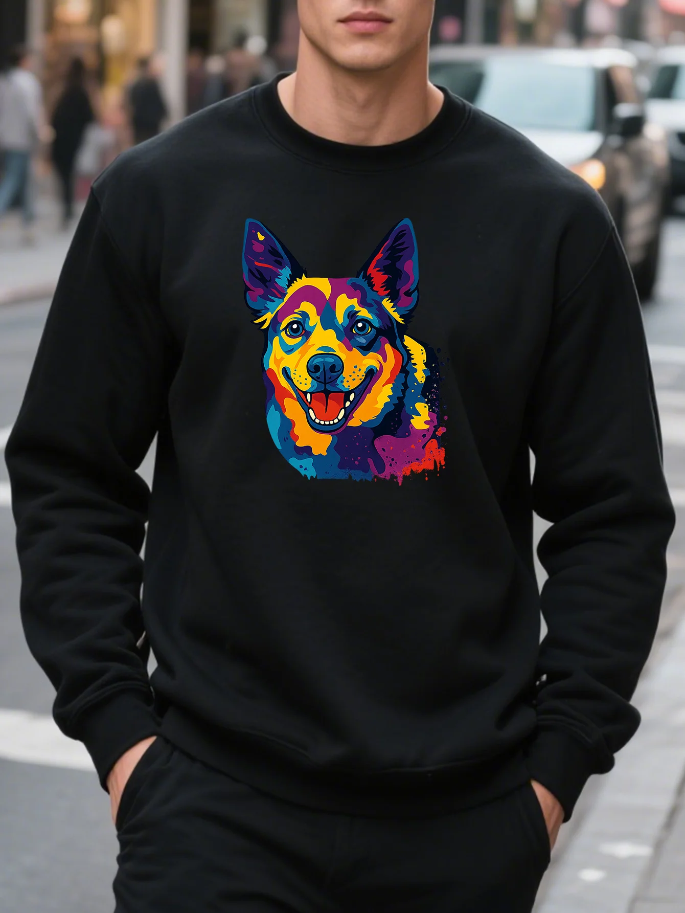 

Осенние и зимние мужские и женские толстовки с графическим принтом собаки, повседневные свободные уличные спортивные тренировочные брендовые модные толстовки