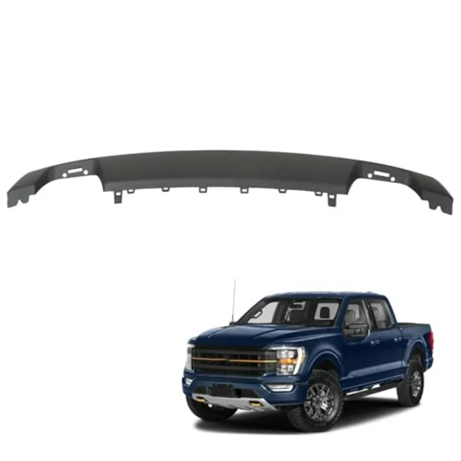 

Matte Black Front Bumper Valance Lower Skid Plate Molding Trim Replacement for F150 2021 2022 2023 ML34-17F771-ACW