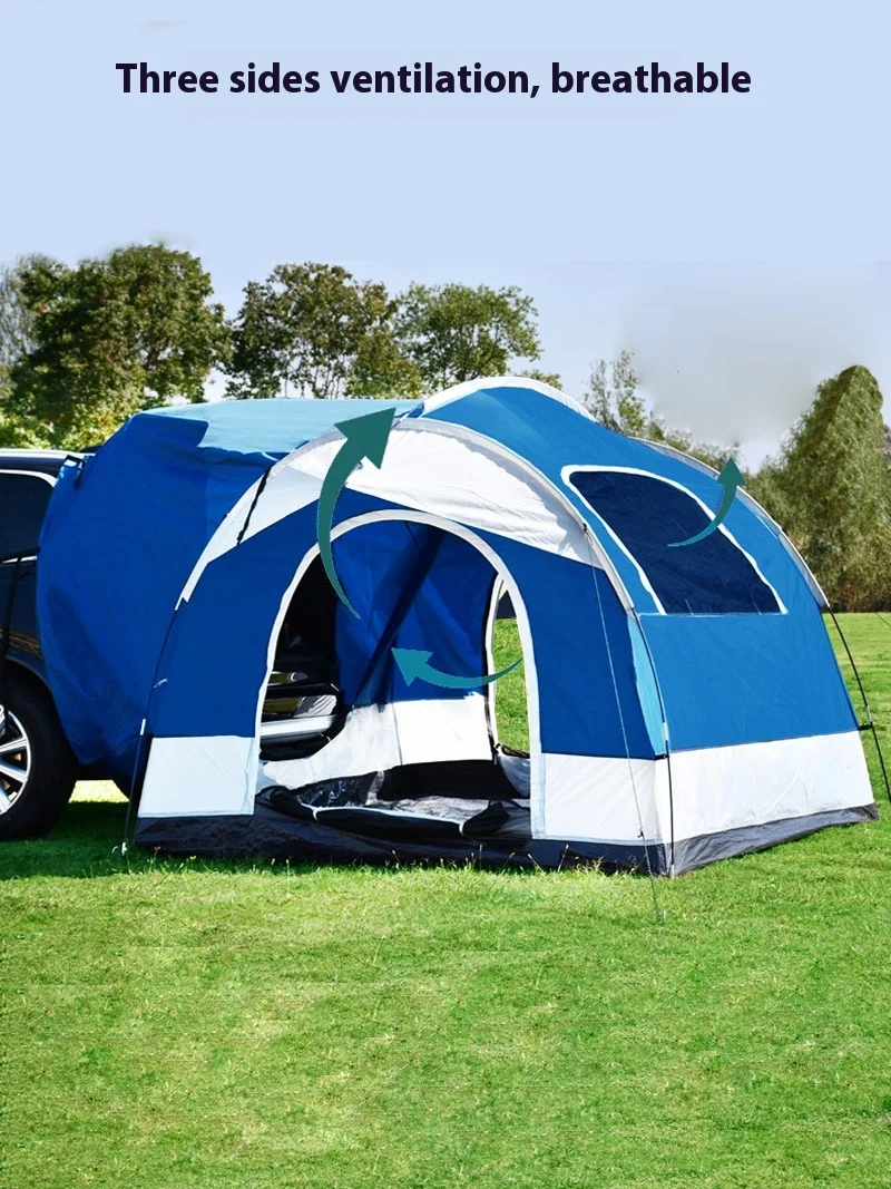 Lohascamping Outdoor Car box docking tent Portable Waterproof SUV Tail Tent 3-4 people Dome tent Sunshade Tunnel Camp Car tent