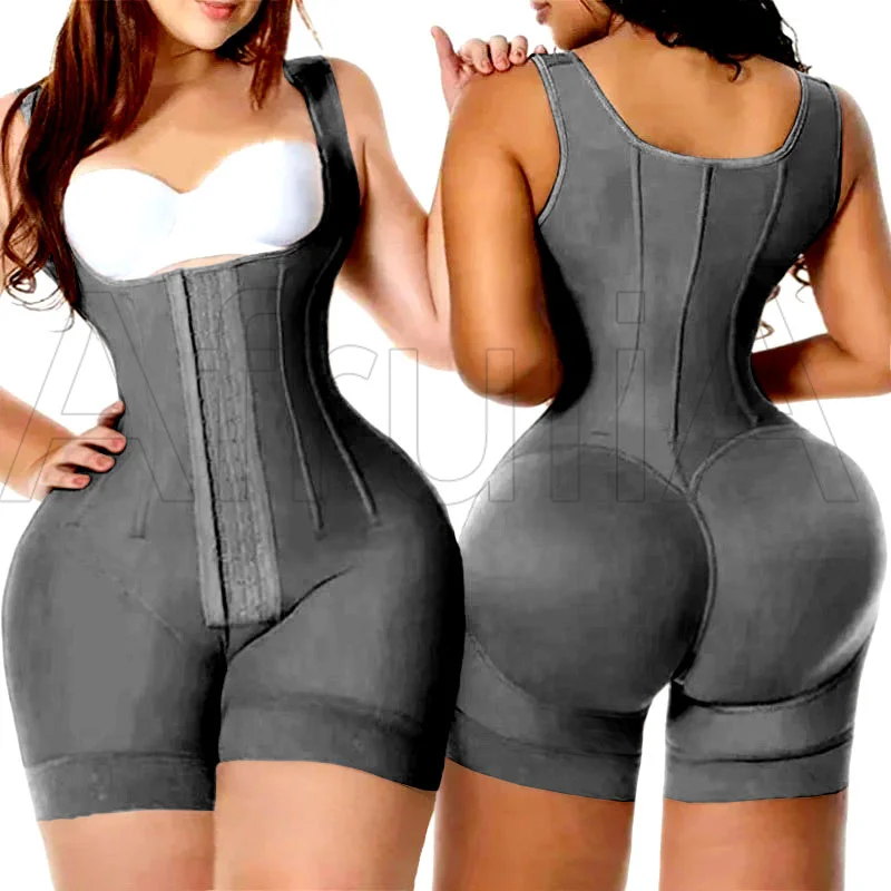 AfruliA Fajas Colombian Girdle Bodysuits Shapewear Butt Lifter Body Shaper Slimming Sheath Waist Trainer High Compression Corset