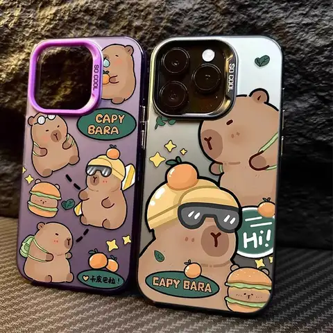 Cartoon Cute Capybara Phone Case for Xiaomi POCO X7 X6 X5 X3 F6 F5 M6 Pro F8 F7 Ultra F4 F3 M7 M5s C85 C75 C65 C55 Hard Funda