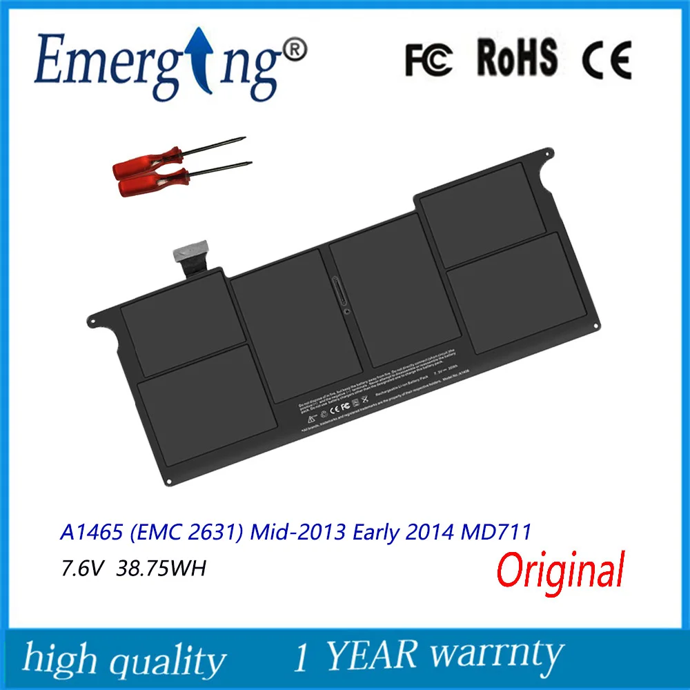 7.6v 38.75Wh New Original A1495 Laptop Battery for Apple MacBook Air 11