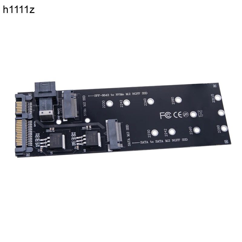 SATA NVME M2 어댑터 SSD M2 어댑터 NVME PCIE SSD-SFF-8643 어댑터 M.2 NGFF SATA SSD-SATA 카드 추가 라이저 22110 M.2