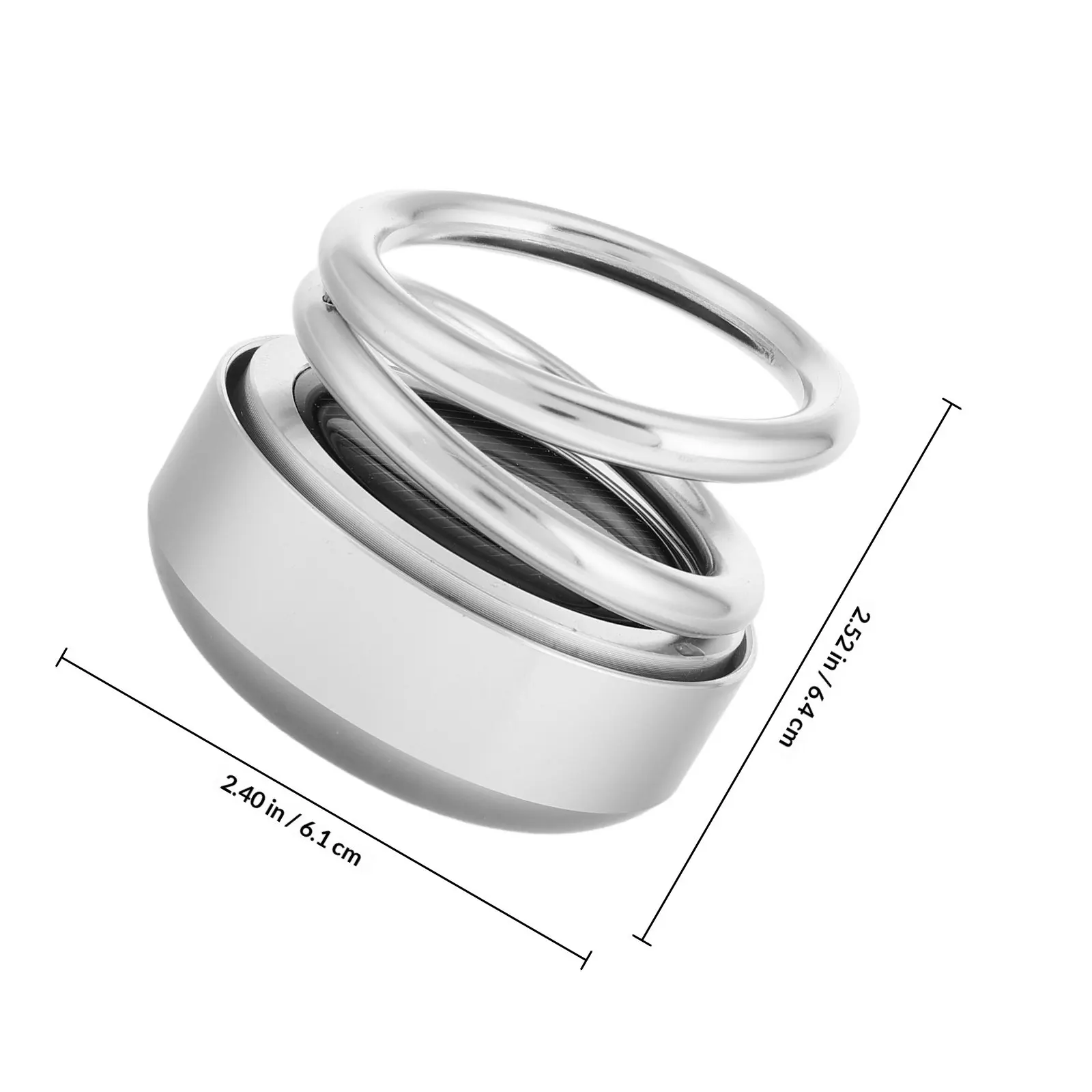 Solar Powered Rotating Double Ring Car Aromatherapy Ornament Suspended Dashboard Decorative Air Freshener for Auto Interior