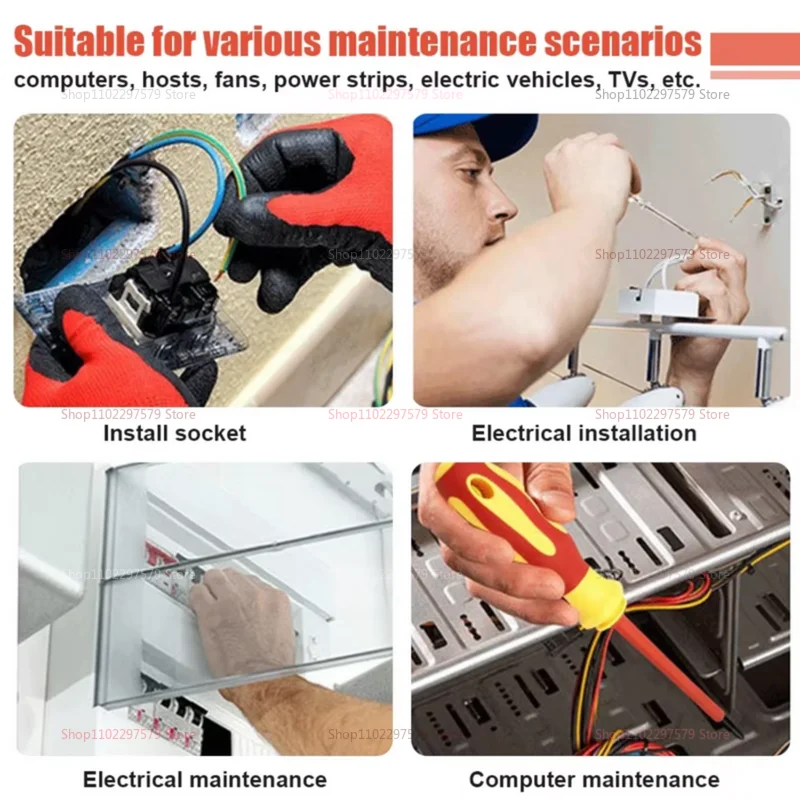 10 قطعة مجموعة مفك براغي معزول VDE قابلة للتبديل مع علبة مغناطيسية 500 فولت أدوات كهربائي للاستخدام المنزلي والمهني #5