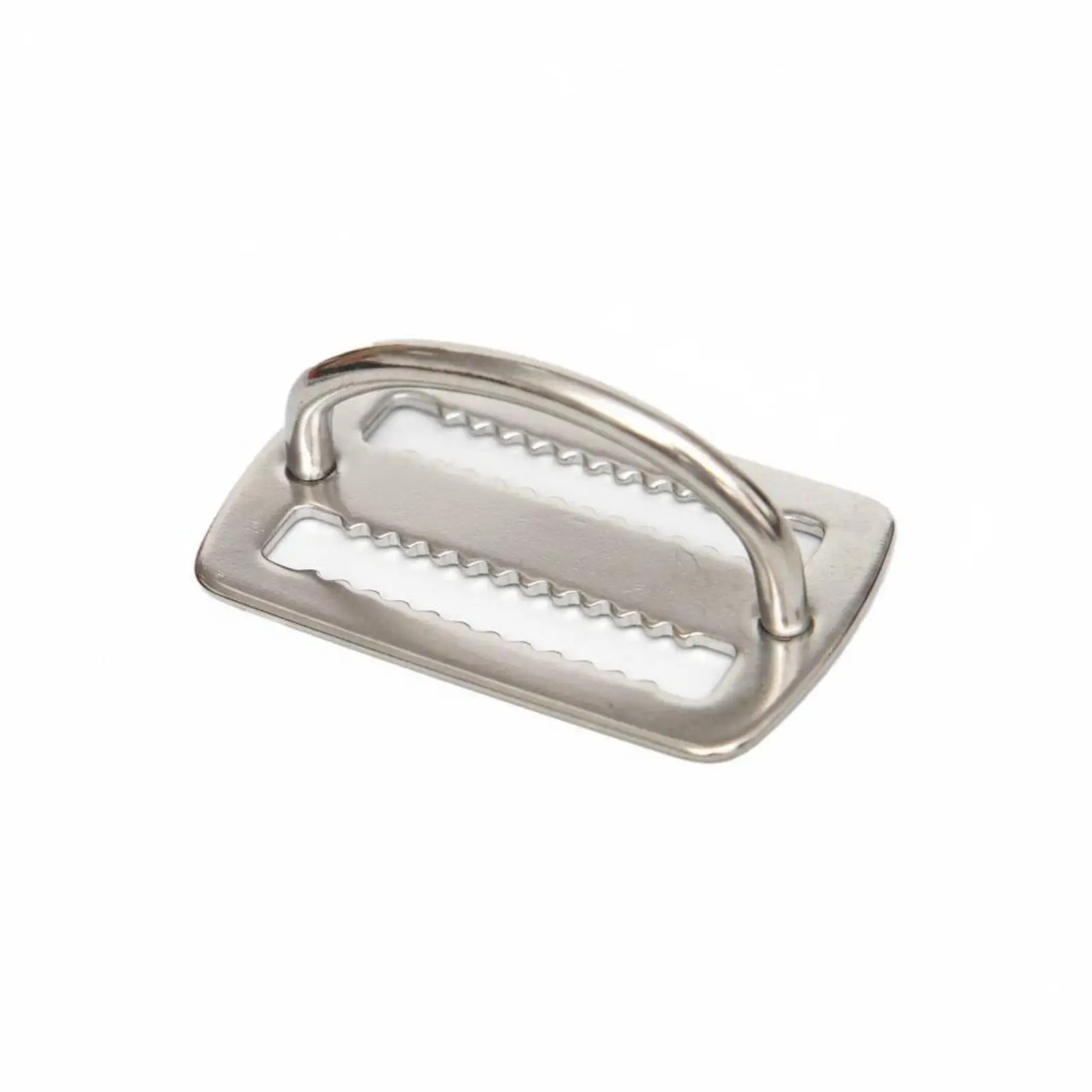 Dive Belt Buckle 316 Stainless Steel Serrated Base Harness D Ring for Scuba Regulator Mounting Technical Fins