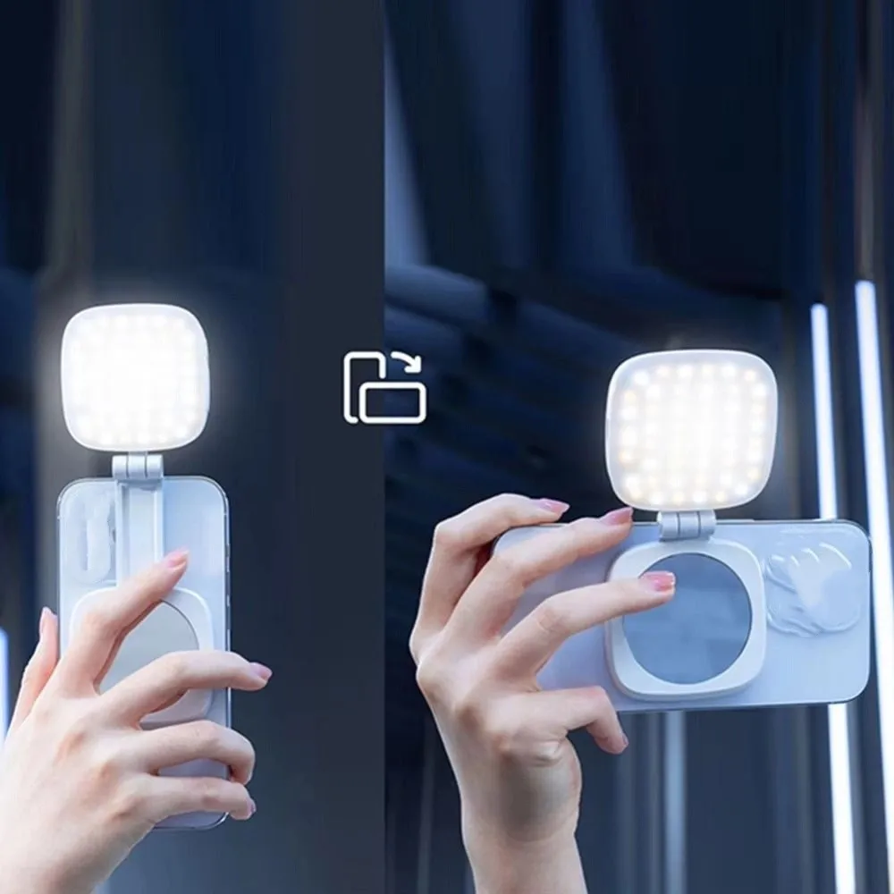 360° Rotation Magnetic Phone Selfie Light 3 Color Retractable adjustment Mobile Phone Fill Light Detachable Rechargeable