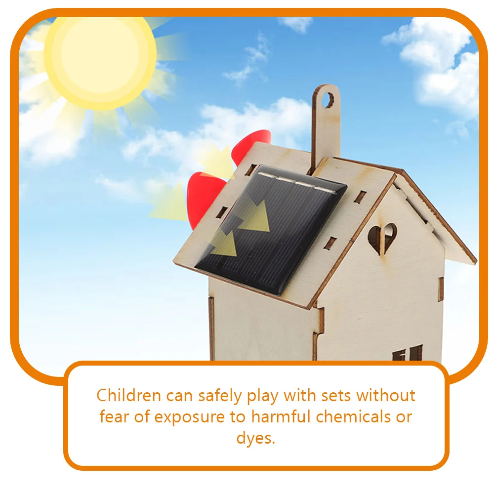 

2 Sets Solar Hut Material Package Kids Building Toys Little House Assembly Experiments for Suite Kits